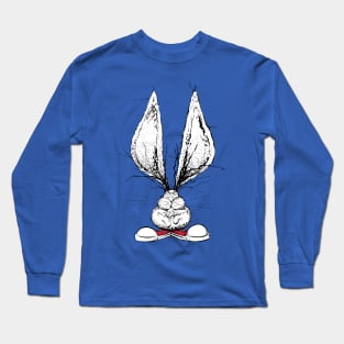 Cute Fuzzy Bunny with Awesome Chucks Long Sleeve T-Shirt